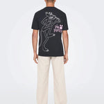 Camiseta Only & Sons Pink Panther Dark Navy - ECRU