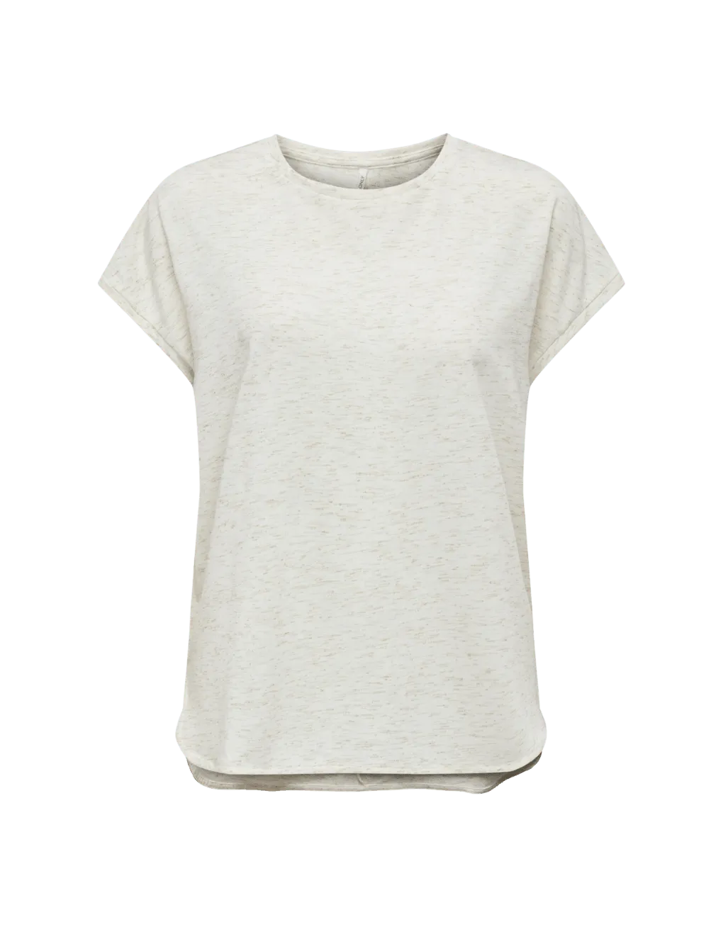 Camiseta Only Karina Glitter Cloud Dancer - ECRU
