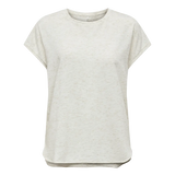 Camiseta Only Karina Glitter Cloud Dancer - ECRU