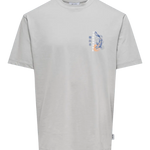 Camiseta Only&Sons Keane Mirage Grey - ECRU