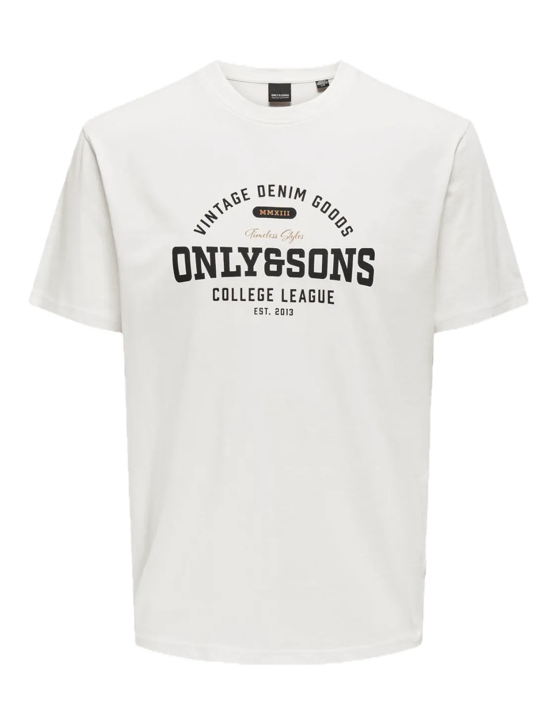 Camiseta Only&Sons Lenny Vintage Print Cloud Dancer - ECRU