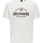 Camiseta Only&Sons Lenny Vintage Print Cloud Dancer - ECRU