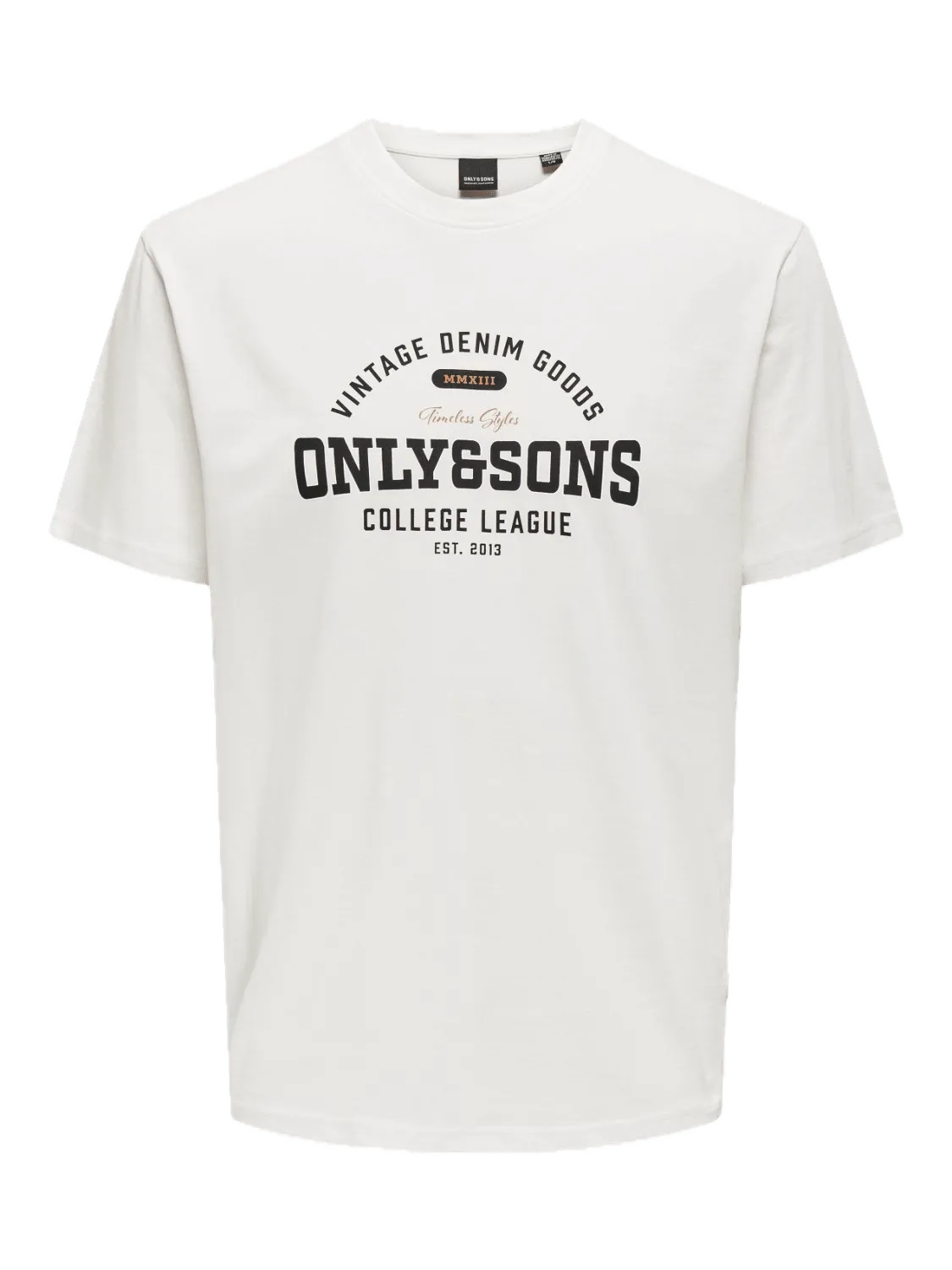 Camiseta Only&Sons Lenny Vintage Print Cloud Dancer - ECRU