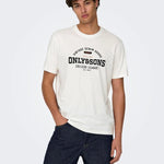 Camiseta Only&Sons Lenny Vintage Print Cloud Dancer - ECRU