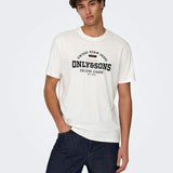 Camiseta Only&Sons Lenny Vintage Print Cloud Dancer - ECRU