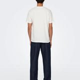 Camiseta Only&Sons Lenny Vintage Print Cloud Dancer - ECRU