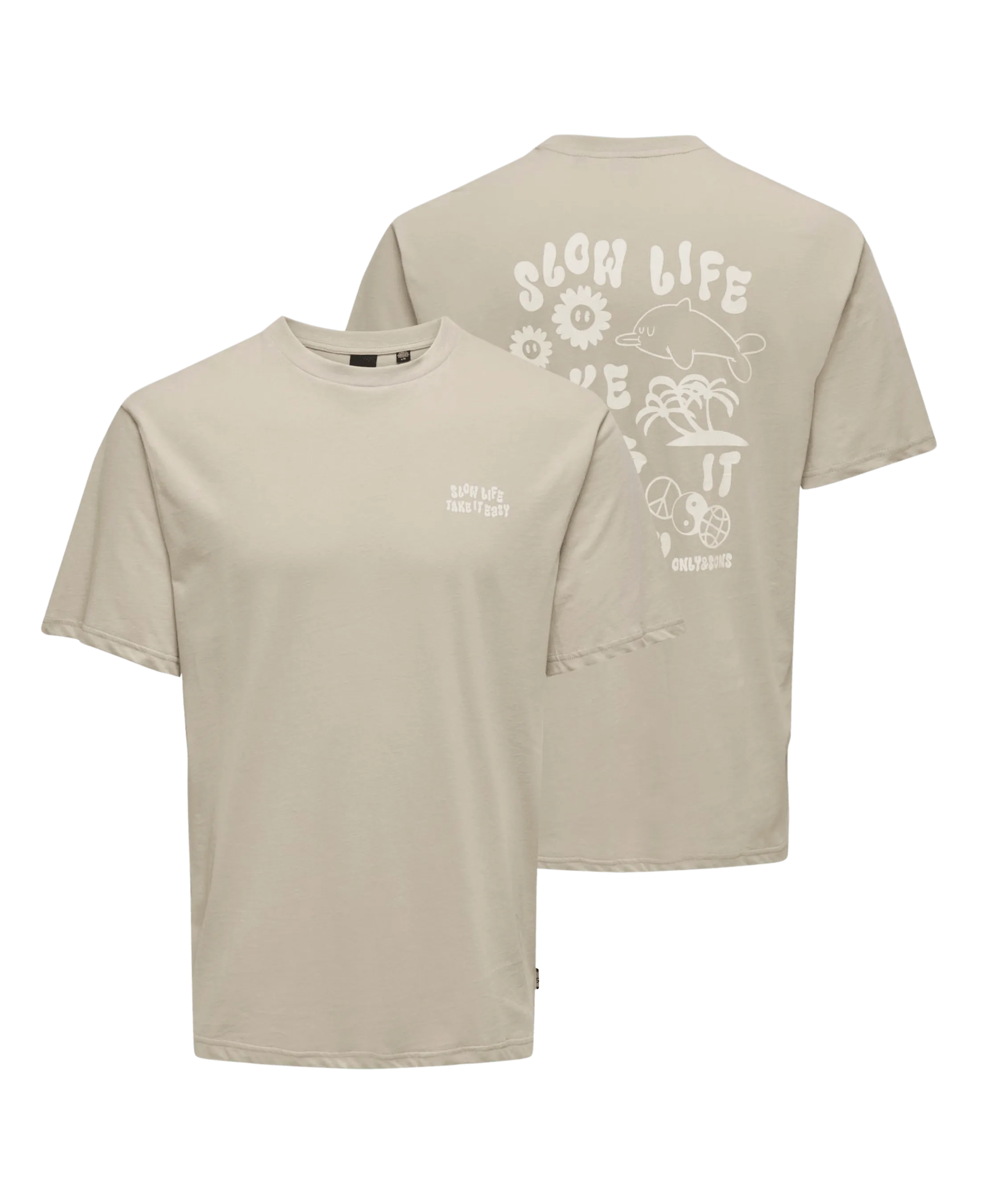 Camiseta Only&Sons Mace Silver Lining - ECRU