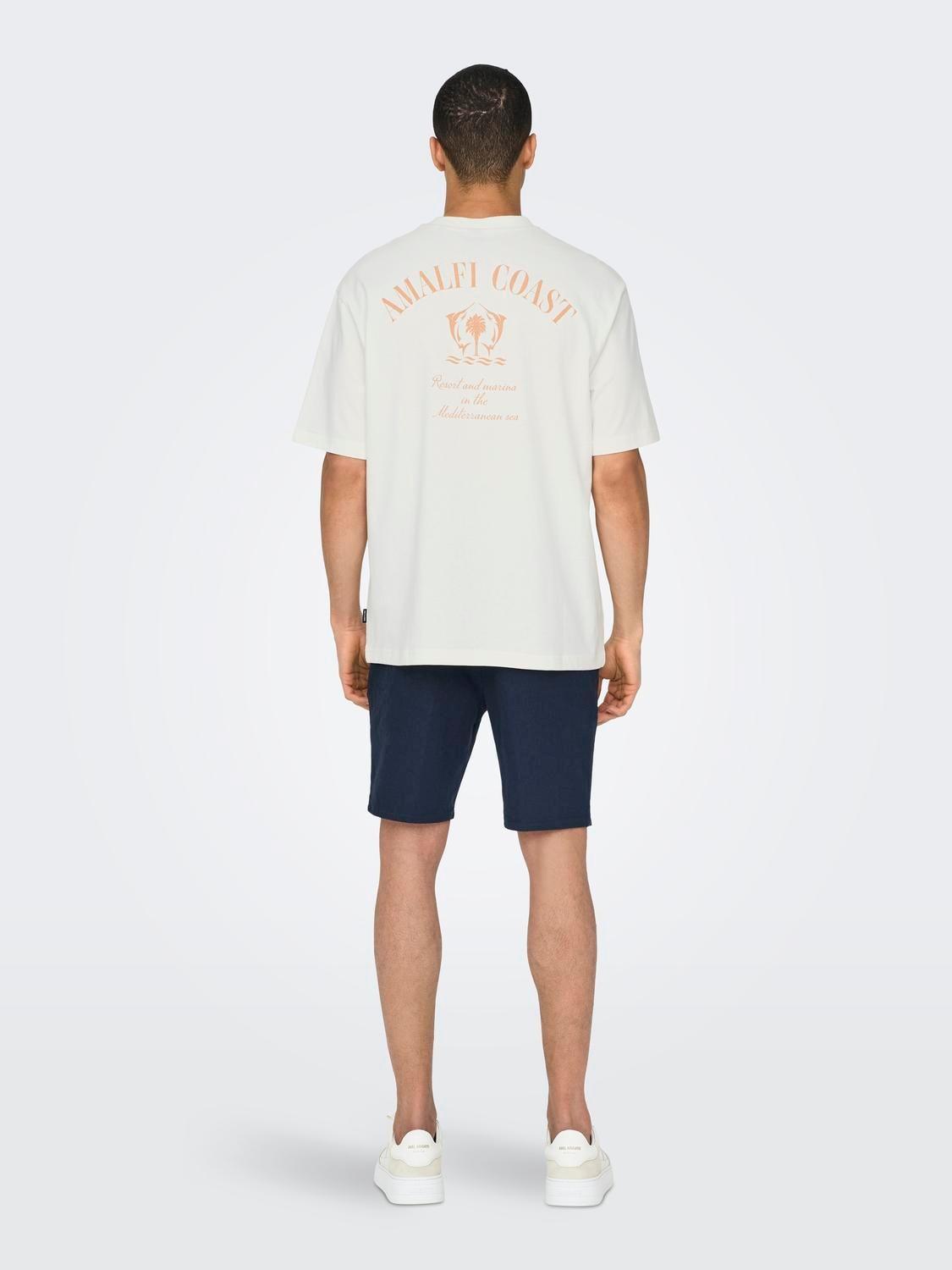 Camiseta Only&Sons Milo Amalfi Coast - ECRU