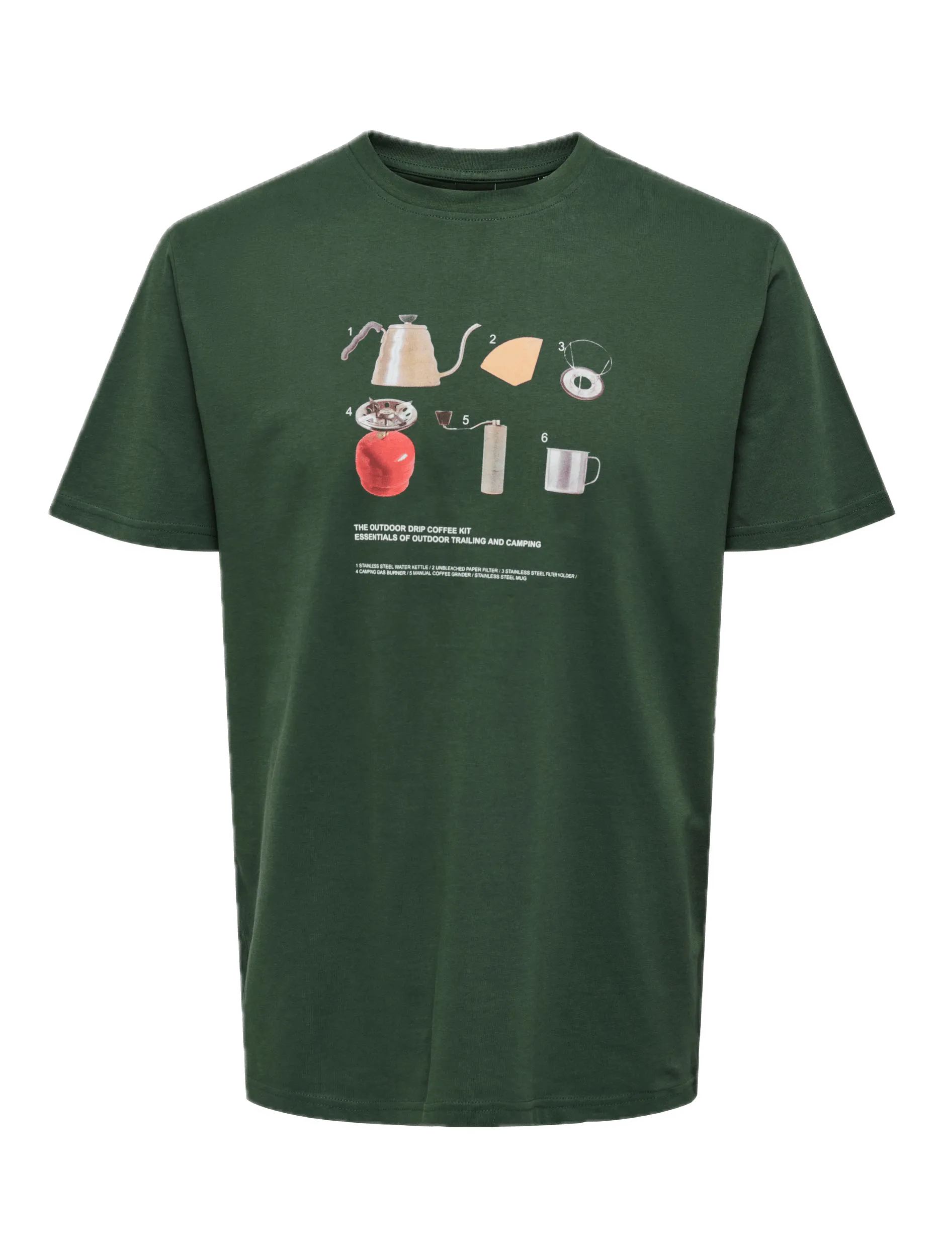 Camiseta Only&Sons Ole Gear Cilantro - ECRU