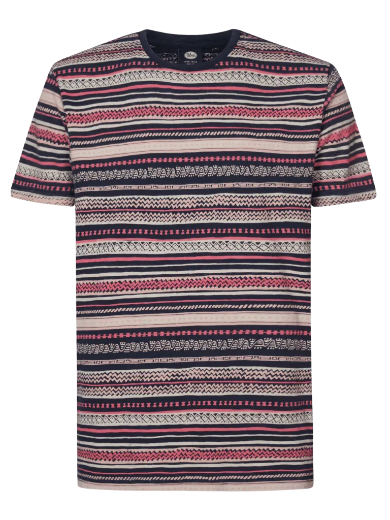 Camiseta Petrol Industries AOP Faded Melon - ECRU