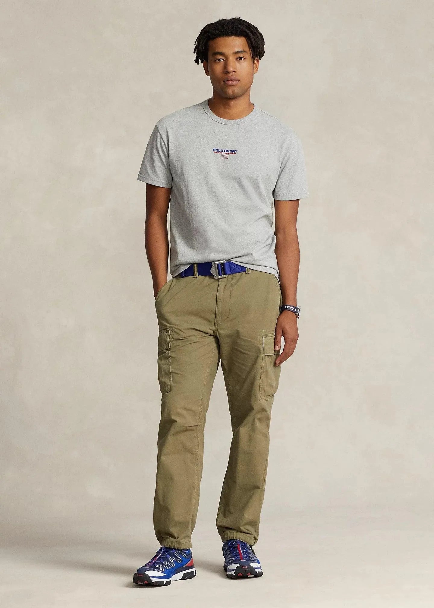 Camiseta Polo Ralph Lauren Classic Fit de punto Polo Sport Gris - ECRU