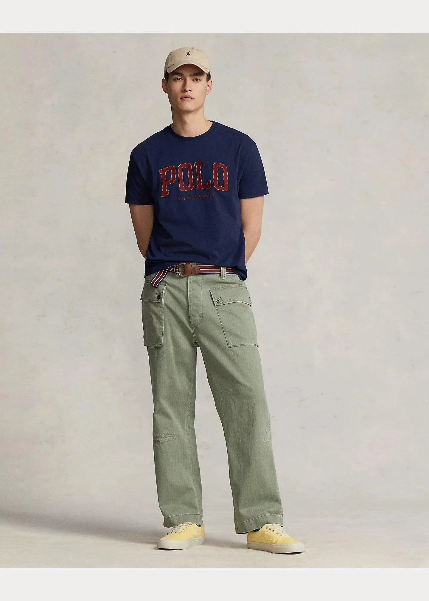 Camiseta Polo Ralph Lauren de punto jersey con logotipo Azul - ECRU