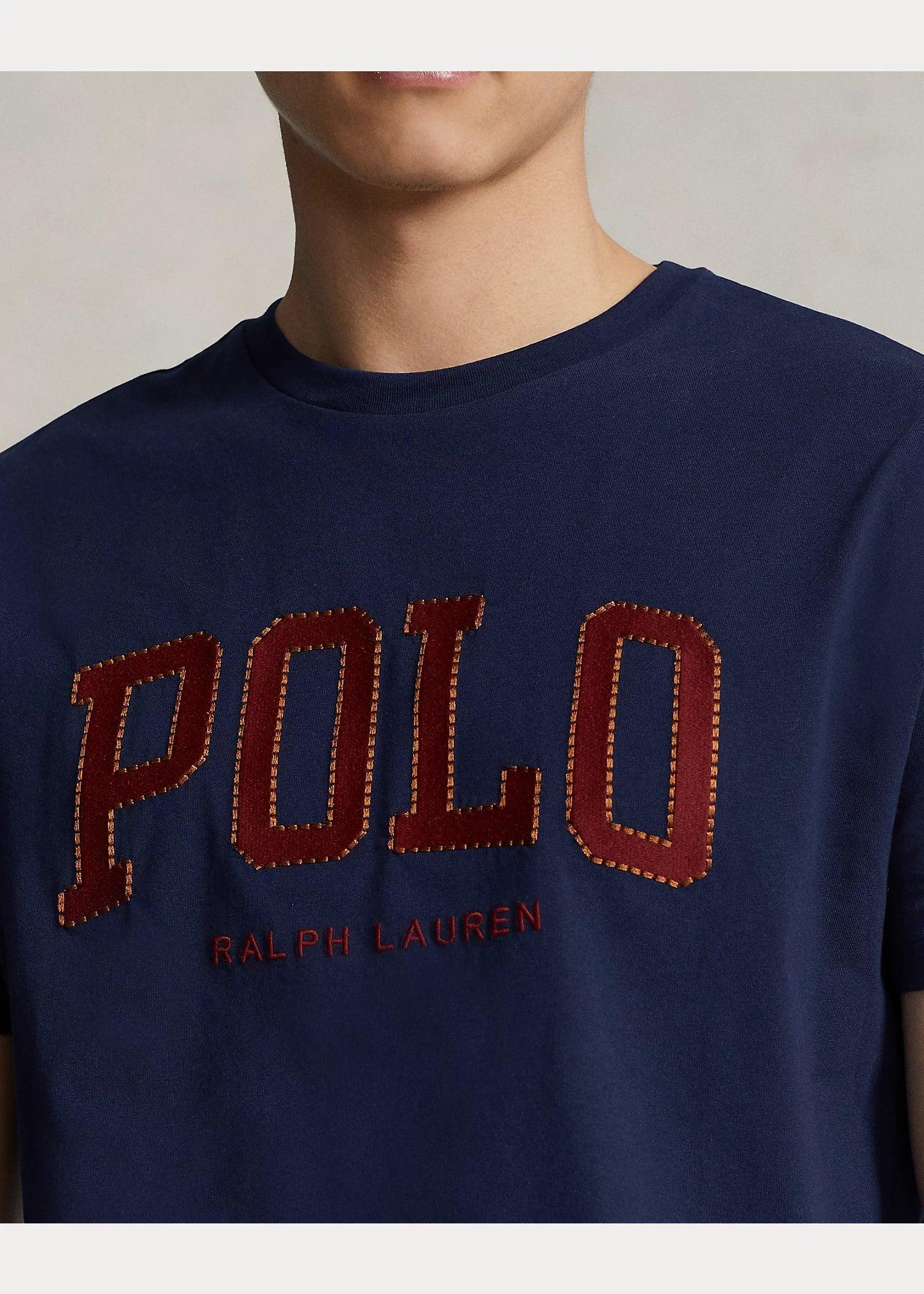 Camiseta Polo Ralph Lauren de punto jersey con logotipo Azul - ECRU