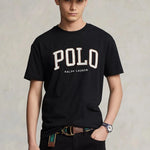 Camiseta Polo Ralph Lauren de punto jersey con logotipo Negra - ECRU