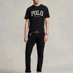 Camiseta Polo Ralph Lauren de punto jersey con logotipo Negra - ECRU