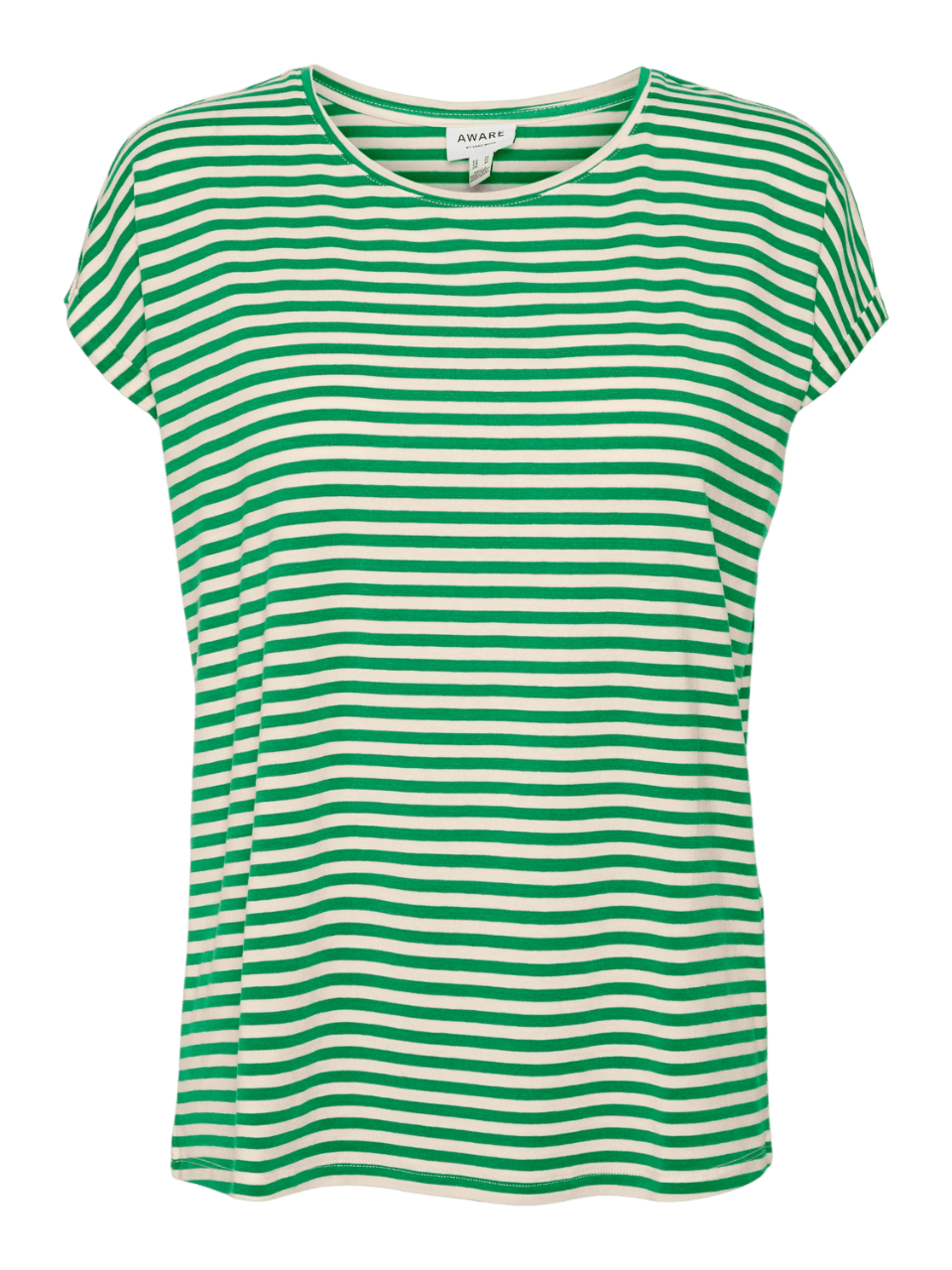 Camiseta Rayas Aware Ava Pristine Bright Green - ECRU