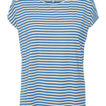 Camiseta Rayas Aware Ava Pristine Ibiza Blue - ECRU