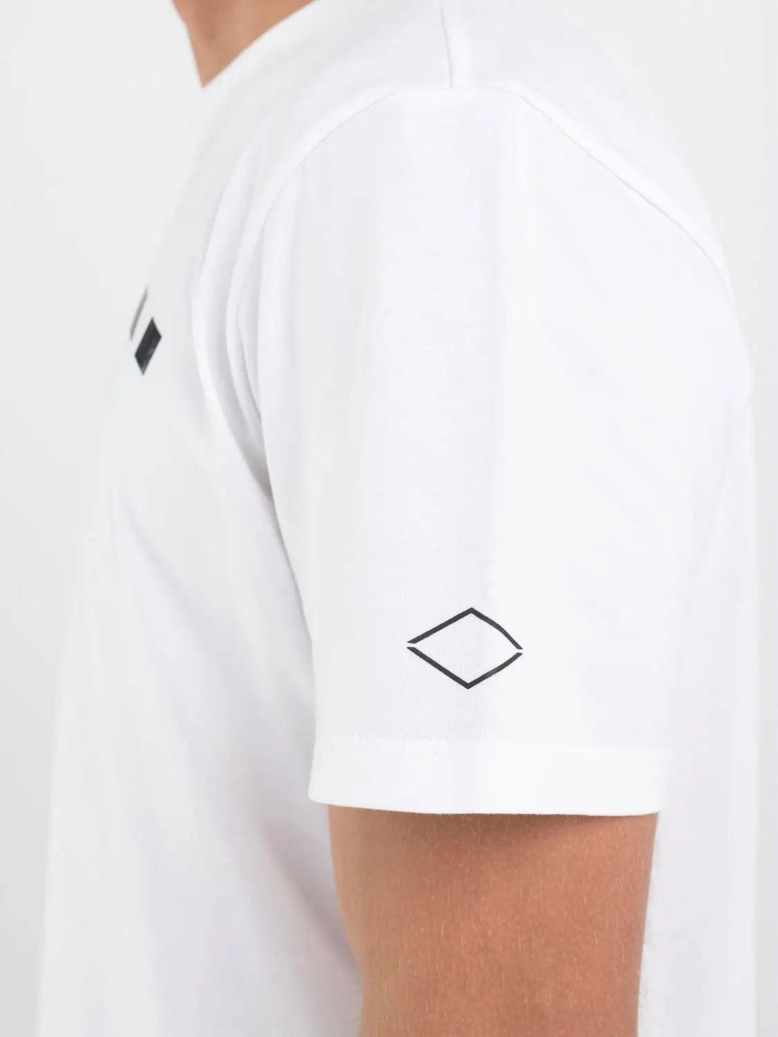 Camiseta Replay Corte Regular Punto Estampado Bicolor - ECRU