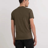 Camiseta Replay de Cuello Redondo y Logo Archivio - ECRU