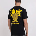 Camiseta Replay de Punto con Estampado Speed Shop - ECRU