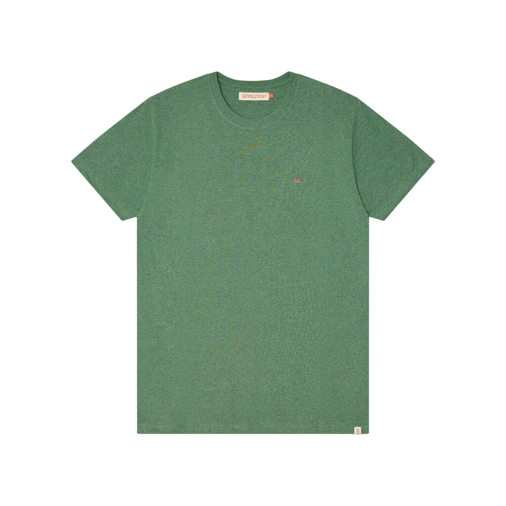 Camiseta Revolution 1364 SNE Dustgreen Melange - ECRU