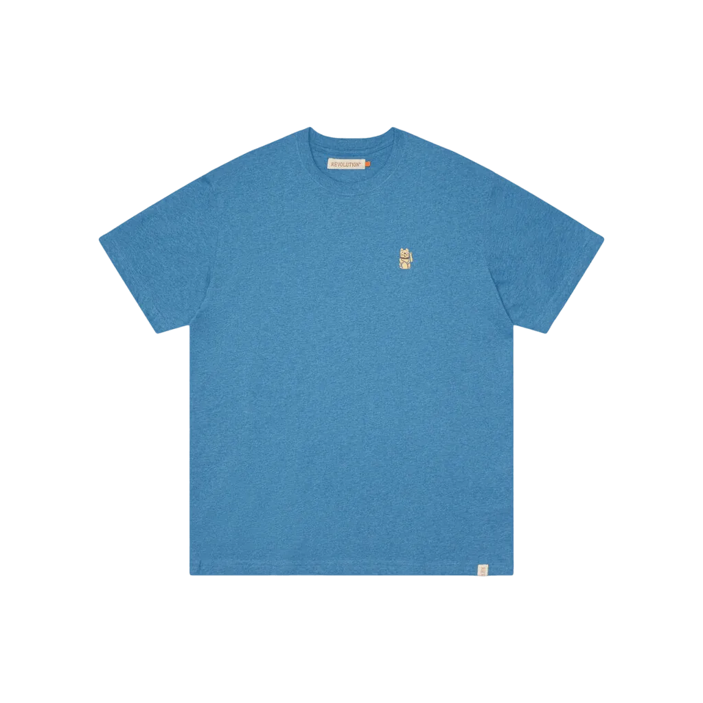 Camiseta Revolution 1366 LUC Blue Melange - ECRU