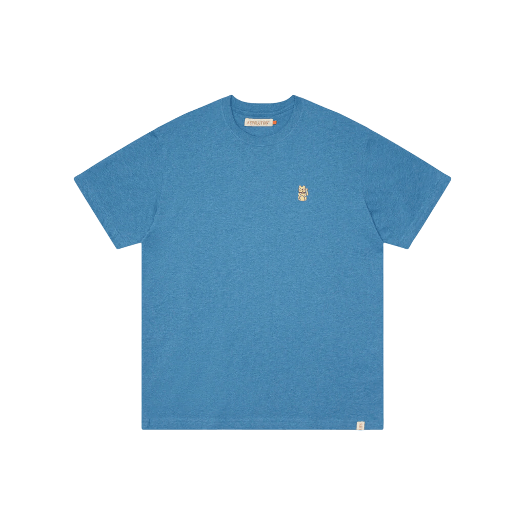 Camiseta Revolution 1366 LUC Blue Melange - ECRU