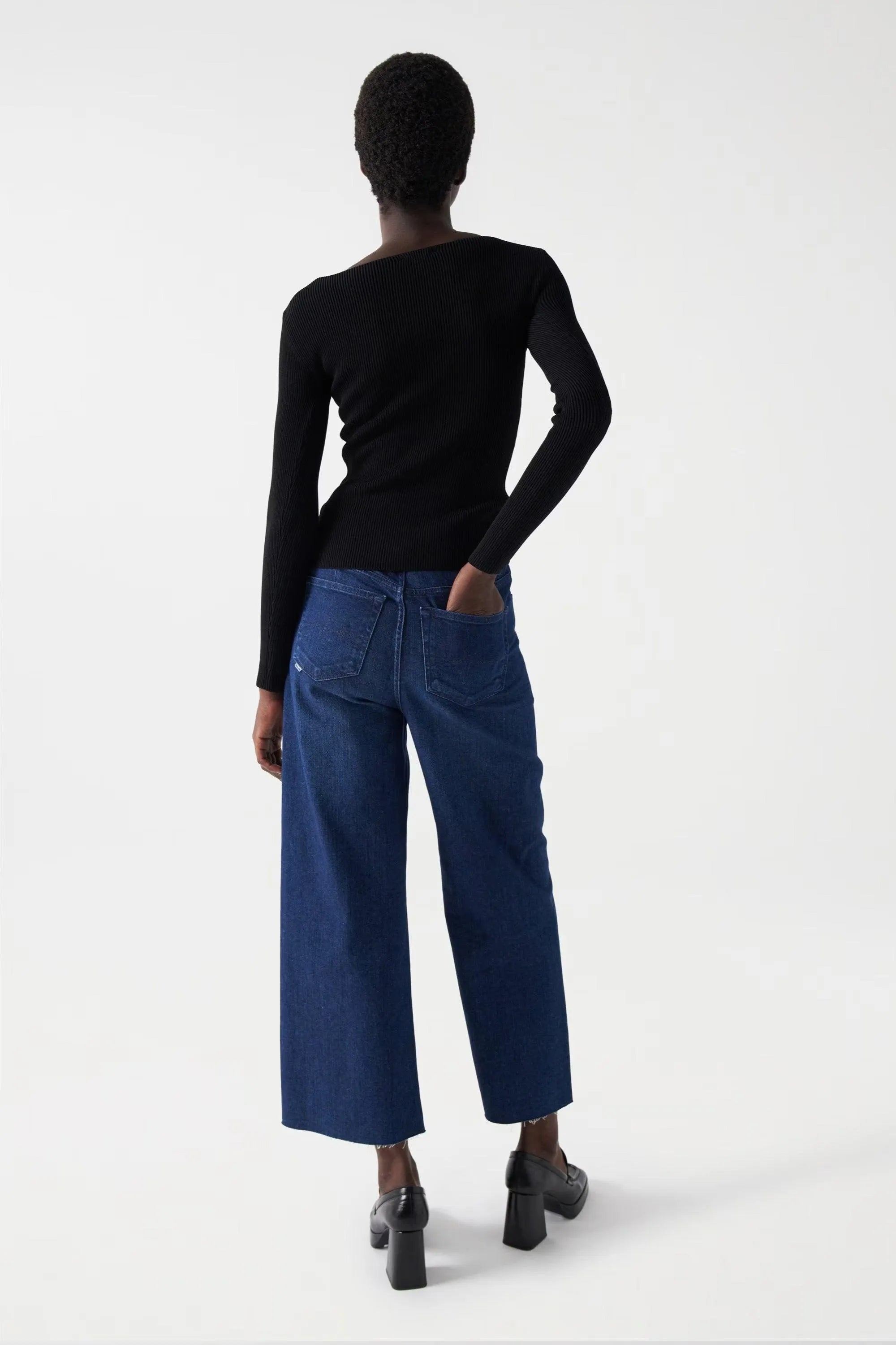 Camiseta Salsa de Punto Canalé - ECRU