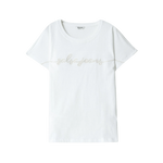 Camiseta Salsa Jeans con Marca Bordada - ECRU