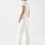 Camiseta Salsa Jeans con Marca Bordada - ECRU