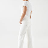 Camiseta Salsa Jeans con Marca Bordada - ECRU