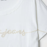 Camiseta Salsa Jeans con Marca Bordada - ECRU