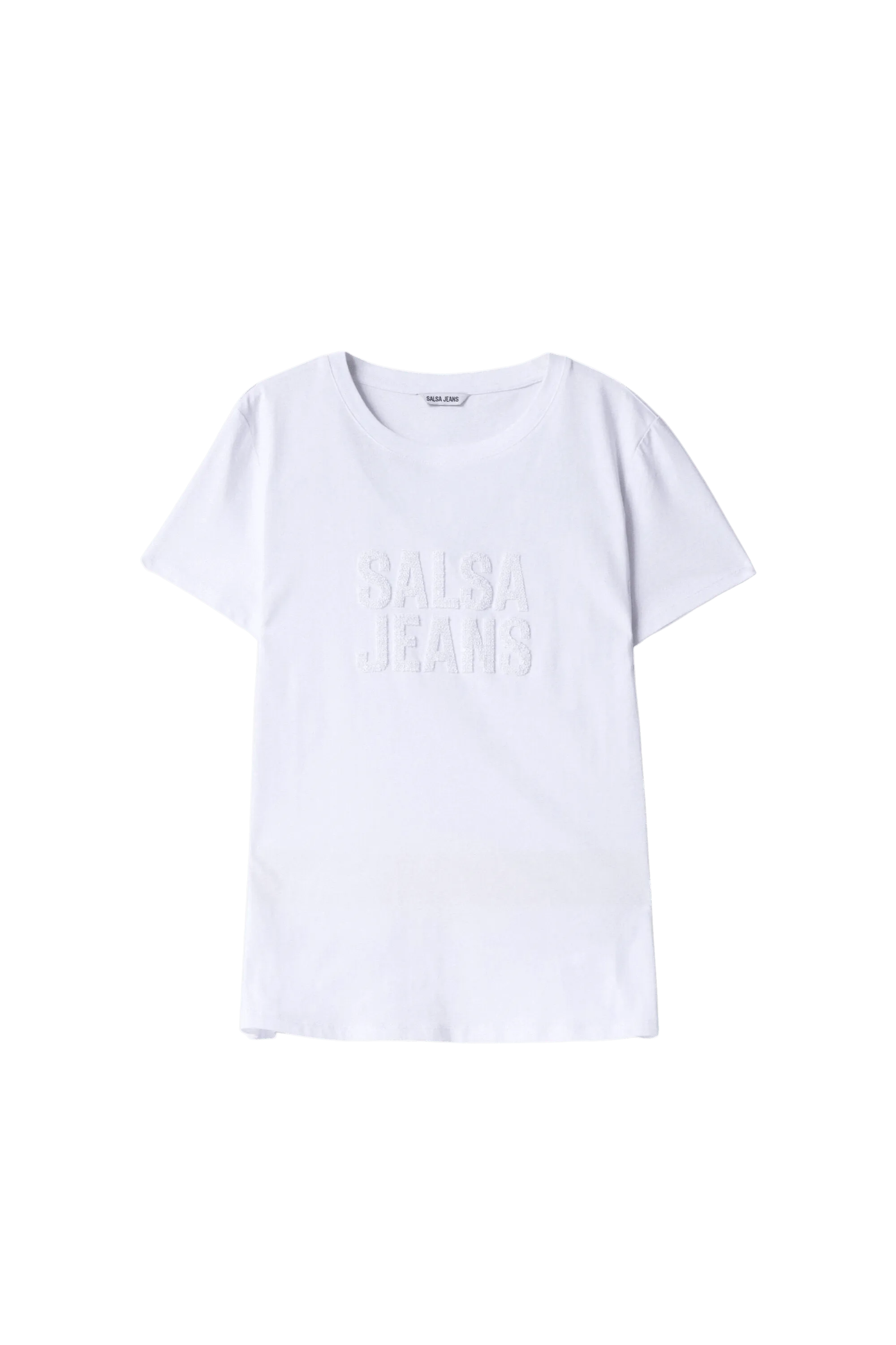 Camiseta Salsa Jeans con Marca de Cuentas - ECRU