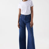 Camiseta Salsa Jeans con Marca de Cuentas - ECRU