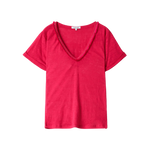 Camiseta Salsa Jeans de Lino con Detalle de Brillo - ECRU