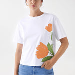 Camiseta Salsa Jeans Detalle Floral - ECRU