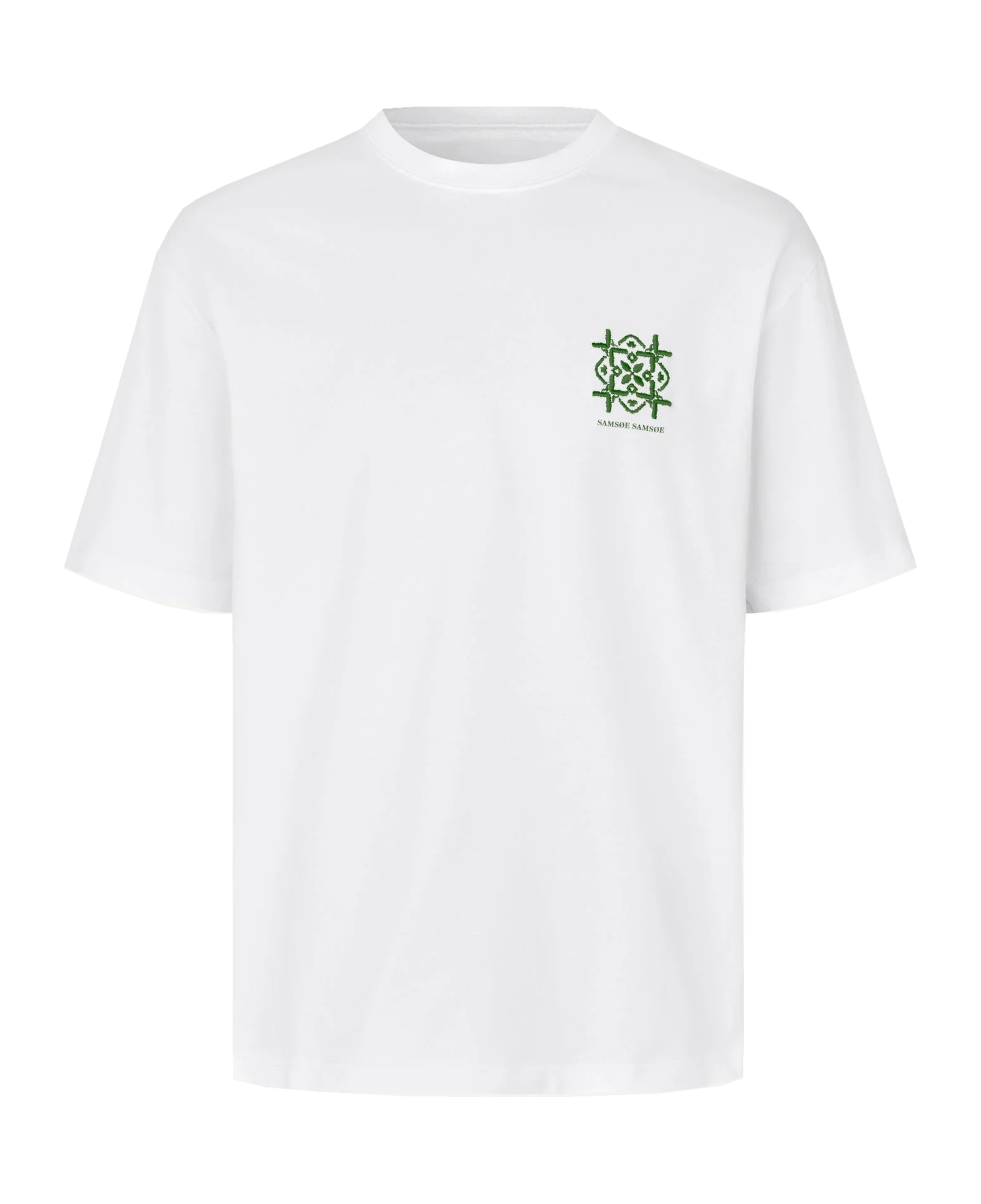 Camiseta SAMSØE SAMSØE Sajes T-Shirt 11725 Green Tile — frente