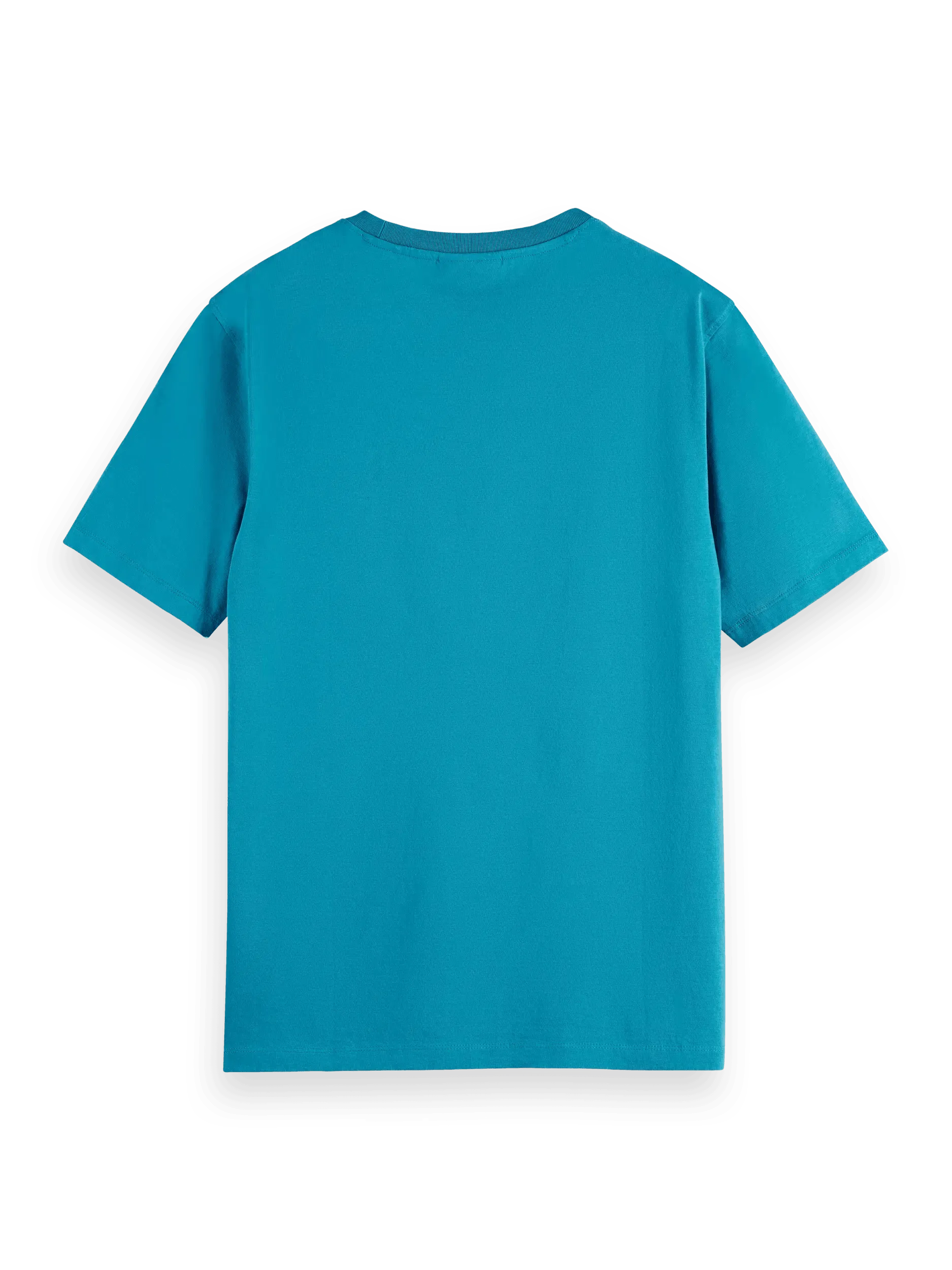 Camiseta Scotch & Soda Left Chest Artwork Petrol Blue - ECRU