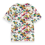 Camiseta Scotch and Soda Regular Fit Algodón Orgánico Print Allover - ECRU