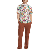 Camiseta Scotch and Soda Regular Fit Algodón Orgánico Print Allover - ECRU