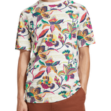 Camiseta Scotch and Soda Regular Fit Algodón Orgánico Print Allover - ECRU