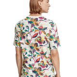 Camiseta Scotch and Soda Regular Fit Algodón Orgánico Print Allover - ECRU
