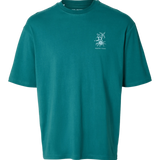 Camiseta Selected Loose Corby Dragonfly - ECRU