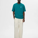 Camiseta Selected Loose Corby Dragonfly - ECRU