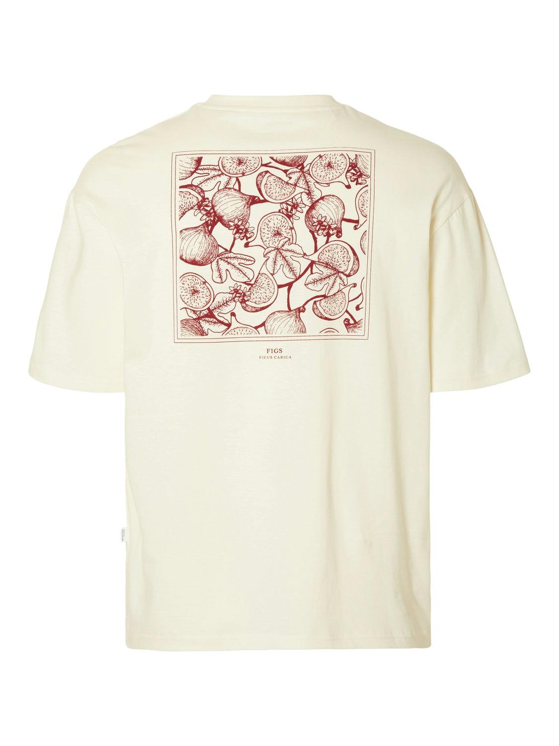 Camiseta Selected Loose Corby Egret - ECRU