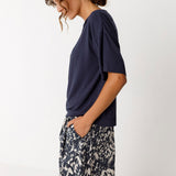Camiseta SKFK Amara Azul Marino - ECRU