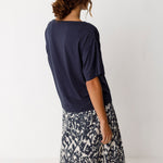 Camiseta SKFK Amara Azul Marino - ECRU