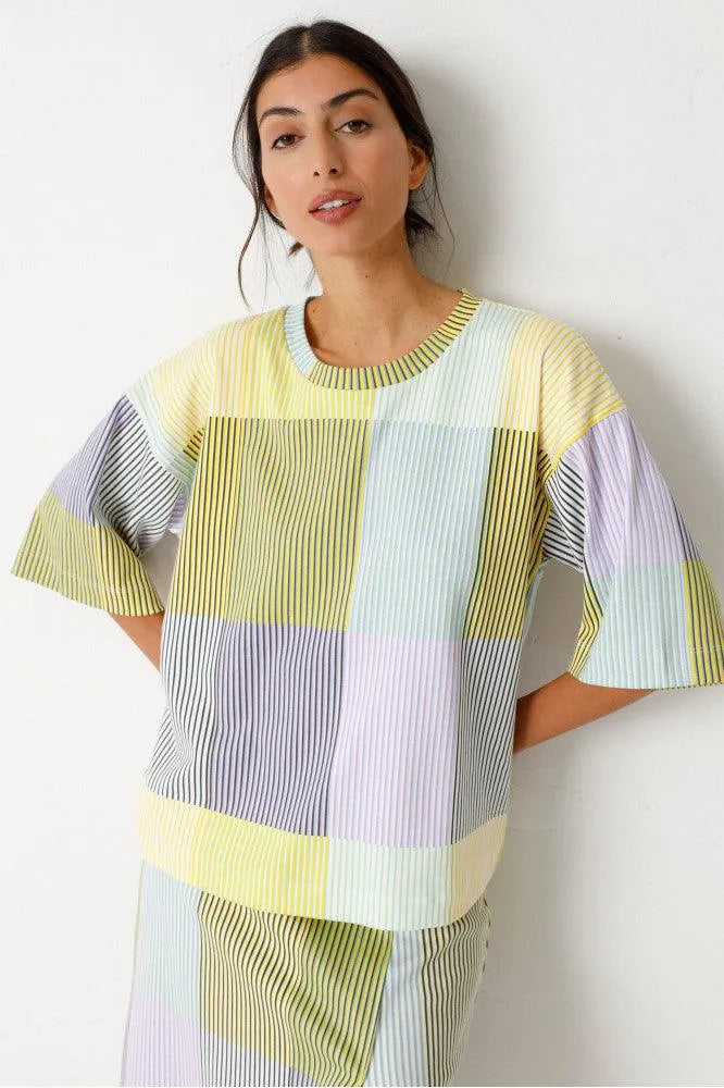 Camiseta SKFK Lariz Plaid - ECRU