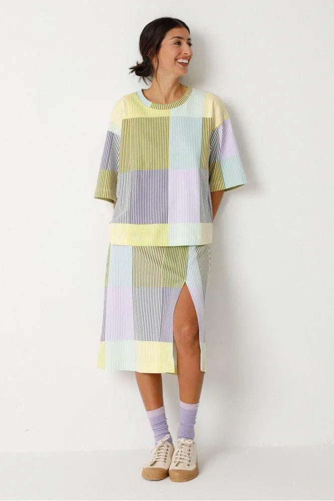 Camiseta SKFK Lariz Plaid - ECRU