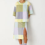 Camiseta SKFK Lariz Plaid - ECRU